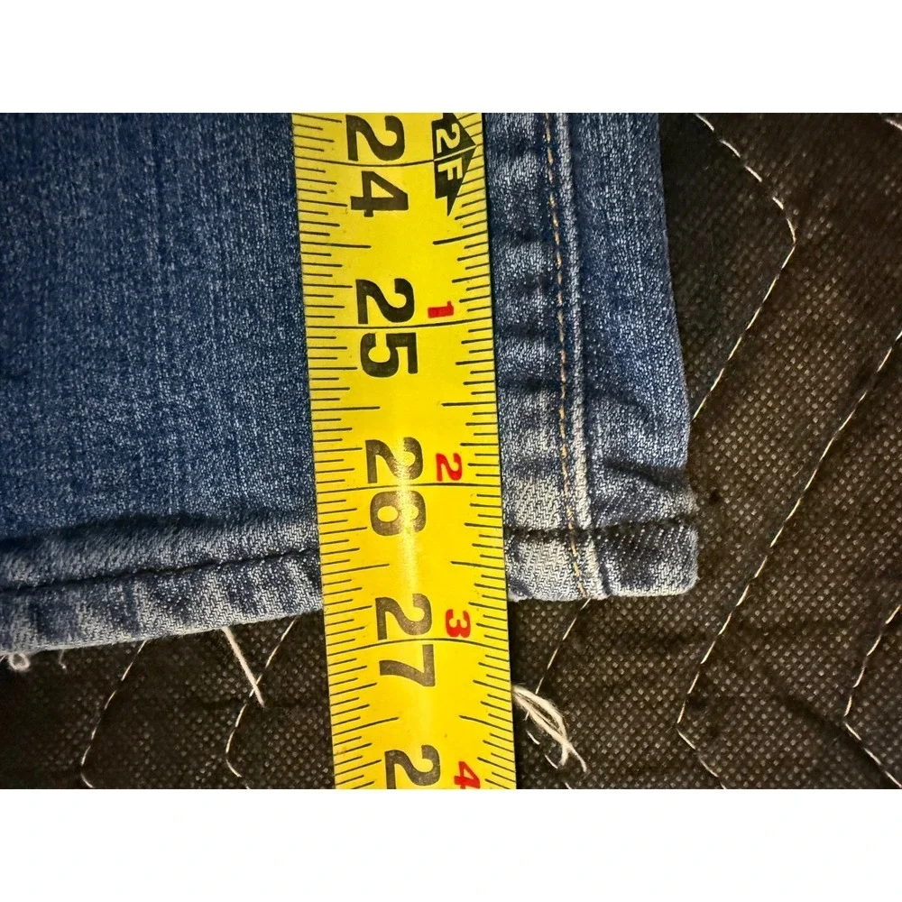 Gap 1969 Boot Cut Jeans Women's Size 12A Blue Stretch Denim Medium Wash Frayed
